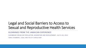 Socio-Legal Barriers to SRH Services