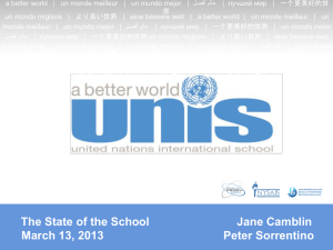 State of the School - United Nations International School