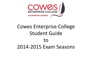 Student Guide to Exams 2014 - 2015