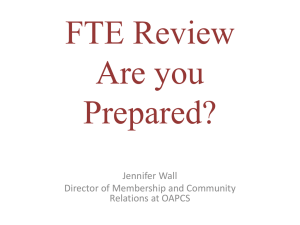 How to be prepared for an FTE Review