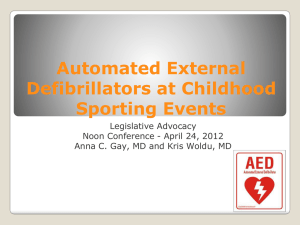 Automated External Defibrillators at Childhood Sporting Events