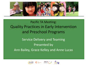 Pacific TA Meeting Service Delivery