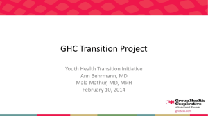 Transition Update - Health Transition Wisconsin