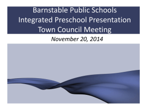 Early Learning Center - Barnstable Public Schools