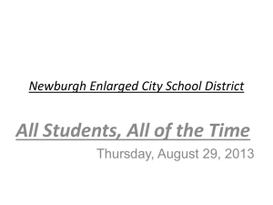 Powerpoint Pres. - Newburgh Enlarged City School District