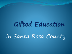 Gifted Education in Santa Rosa Presentation