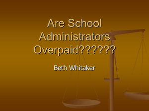 Are School Administrators Overpaid
