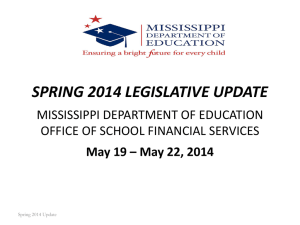 Spring 2014 Legislative Updates Workshop