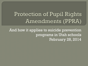 Protection of Pupil Rights Amendments (PPRA)