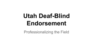 Utah Deaf-Blind Endorsement