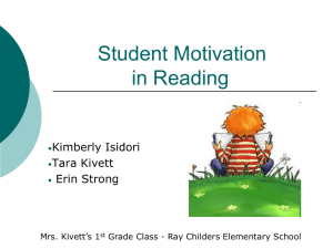 Student Motivation in Reading