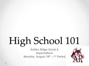 High School 101 - Ashley Ridge High School