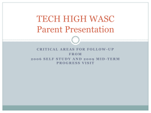 October 1st WASC Parent Focus Group