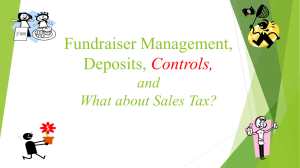 Fundraiser Mgt, Deposits, Controls