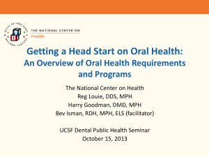 for UCSF Dental Public Health Seminar