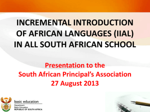 IIAL - South African Principals` Association