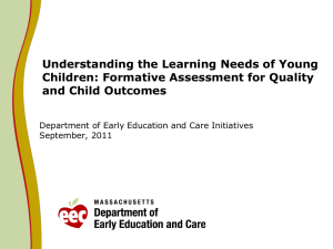 Assessment for quality and child outcomes