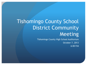 TCSD Community Meeting Powerpoint