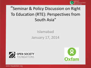 Seminar & Policy Discussion on Right To Education (RTE