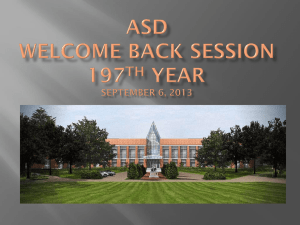 ASD Opening of School - the ASD Internal Website