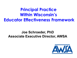 Principal Practice within Wisconsin`s Educator Effectiveness