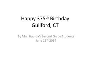 Guilford Presentation - Melissa Jones Elementary School