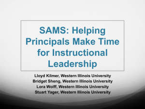 SAMS: Helping Principals Make Time for Instructional