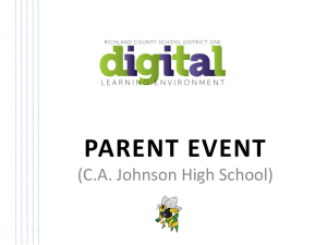 DLE Parent Presentation - CA Johnson High School