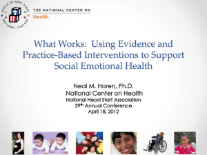 What Works: Using Evidence and Practice