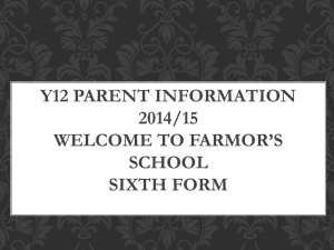 Y12 Parent Information Evening