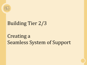 Tier 2/Tier 3 Systems - Center for Community Engagement