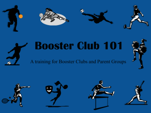 Booster Club 101 - Lewisville Independent School District