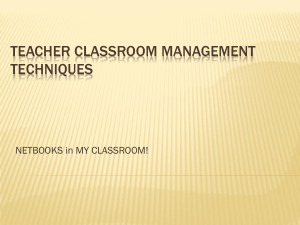 TEACHER CLASSROOM MANAGEMENT