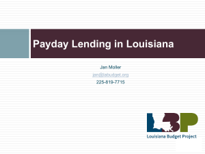 Payday Lending in Louisiana - United Way of Southeast Louisiana