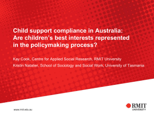 Child support compliance in Australia: Are children*s best interests
