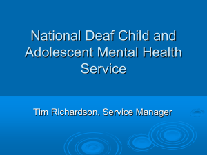 National Deaf Child and Adolescent Mental Health Service