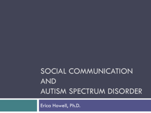 Social Support for Individuals with ASD 2012