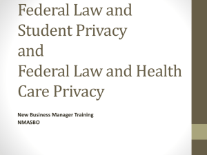 Federal Law and Student Privacy.ppt