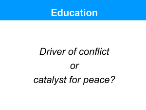 Peacebuilding and Education