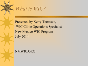 What is WIC 2014 (MS Power Point)