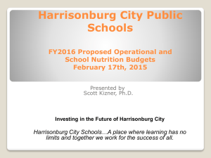 Budget Presentation - Harrisonburg City Public Schools