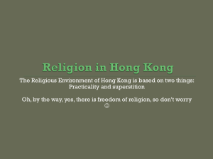 Religion and Ethnicity in Hong Kong