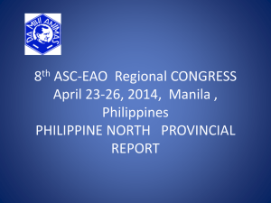 8th ASC-EAO Regional CONGRESS April 23