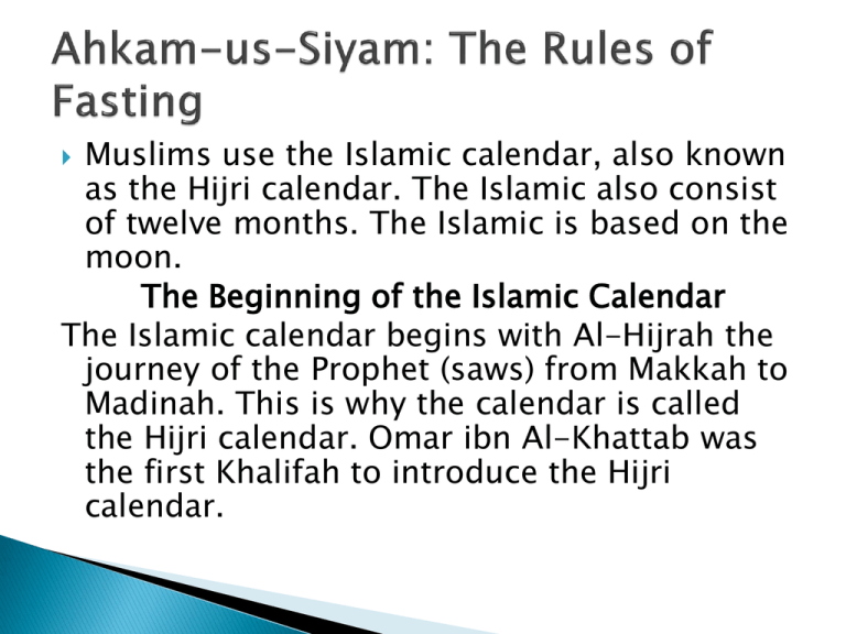 Ahkam us Siyam The Rules Of Fasting