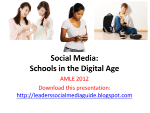 Social Media: Schools in the Digital Age