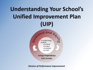 Understanding Your School`s Unified Improvement Plan