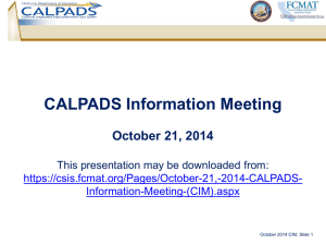 October 2014 CIM Presentation