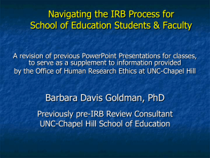 IRB Training - Graduate Student Association