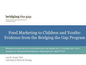 Presentation Title - NCCOR National Collaborative on Childhood