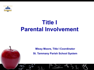 NCLB & Title I: What Parents Need to Know